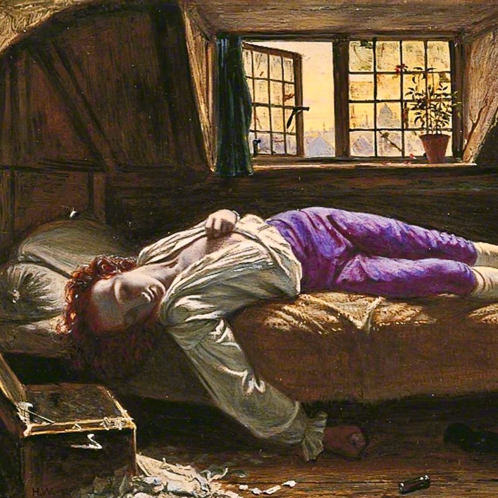 Chatterton by Henry Wallis Postcard - Picture 2 of 2